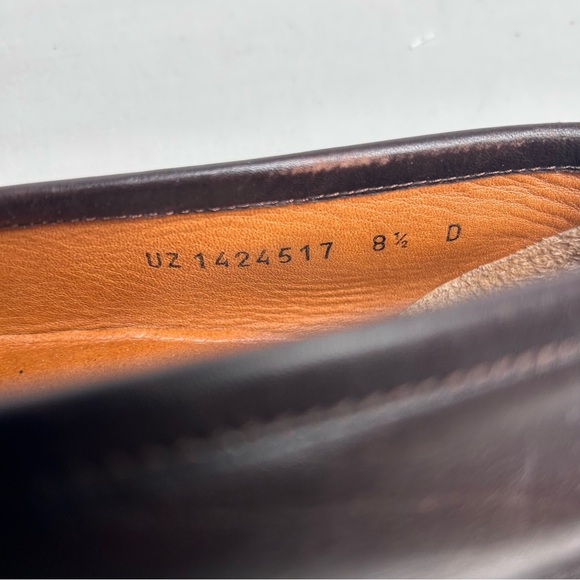 Salvatore Ferragamo Dark Brown Loafers with Gold Accent - Picture 8 of 10